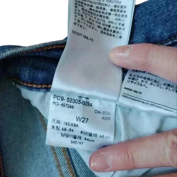 Levi's Wedgie Fit Skinny Jeans Devil Medium Wash Blue Button Fly Women's size 27 - Picture 12 of 15